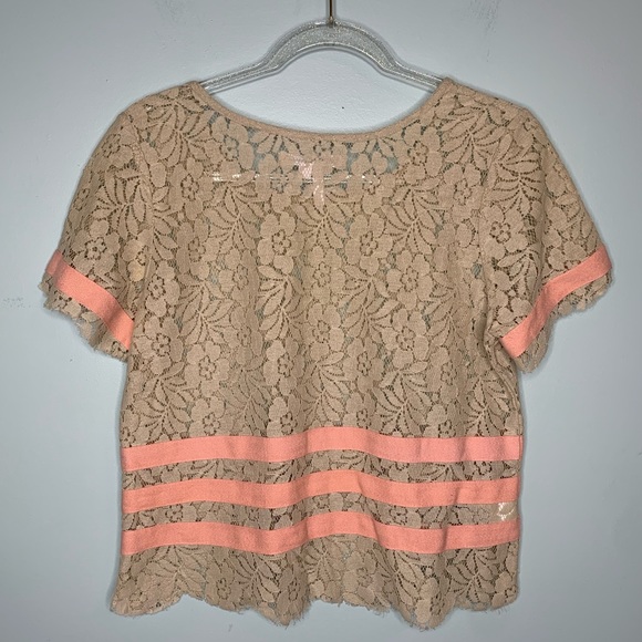 BCBGeneration Scalloped Lace Top - Picture 2 of 7